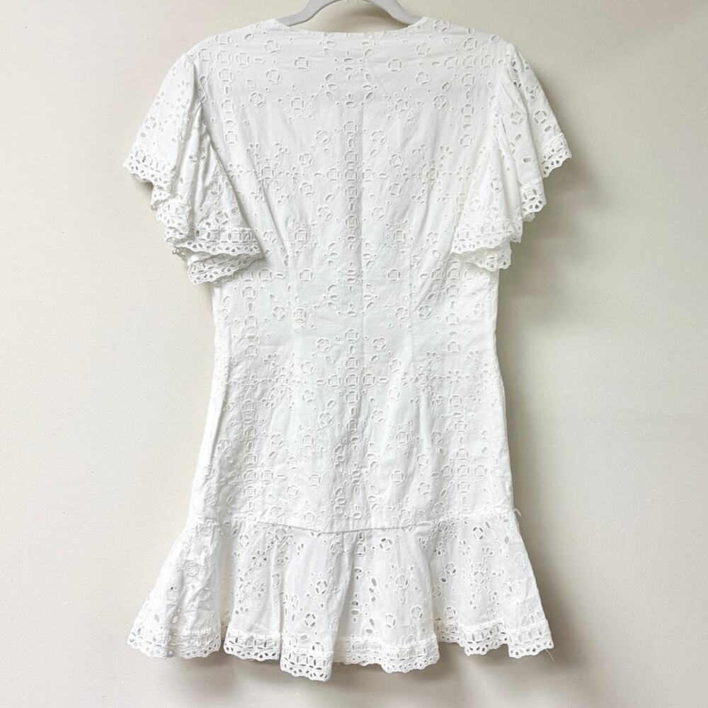 Loveshackfancy Eyelet Flutter Sleeve Ruffle Hem M… - image 2